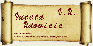 Vuceta Udovičić vizit kartica